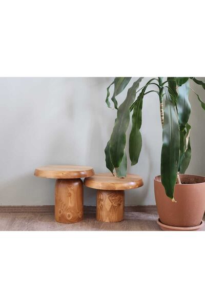 Kimahome Ürgüp Küçük Mantar Tekli Yan Sehpa 28 Cm