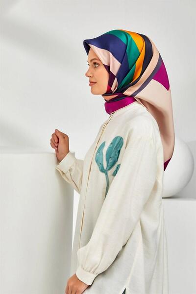 Armine Özel Nostalji Serisi Twill Ipek Eşarp Modelleri 8301d-84