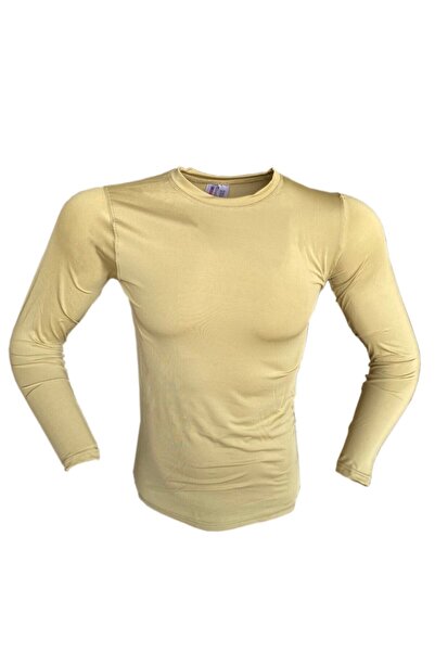 şafak25 Ανδρικό μπλουζάκι Military Thermal Microfiber μακρυμάνικο μπεζ