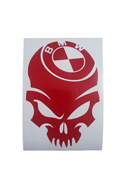 meristeed Sticker Vehicle Modified,For Glass and All Smooth Surfaces Bw Skull Model 950460