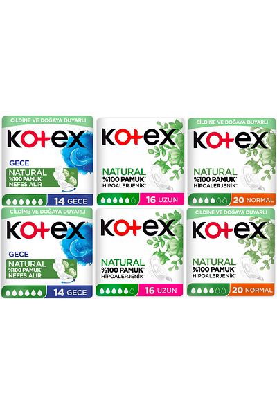 Kotex Natural Ultra Super Economic Package Night - Normal - Long X 6 Pack