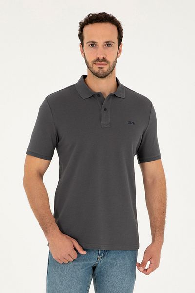 U.S. Polo Assn. Ανδρικό μπλουζάκι Basic σε χρώμα Anthracite - 50284641-VR006