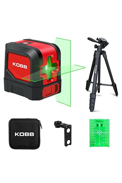 KOBB KBL91GTP 30 Metre Profesyonel Yatay ve Dikey Otomatik Hizalamalı Yeşil Çapraz Çizgi Lazer Disto