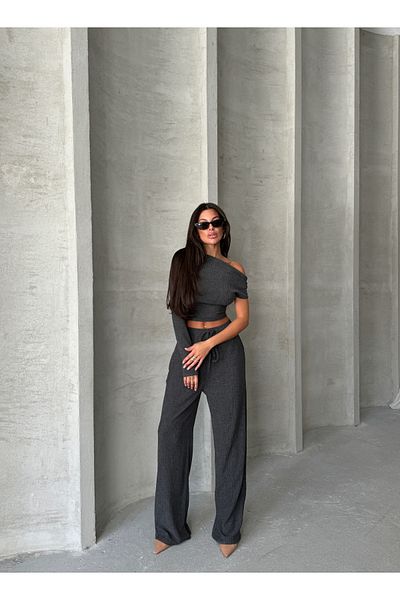 Ekim Store Set de pantaloni bluză cu un singur mânecă