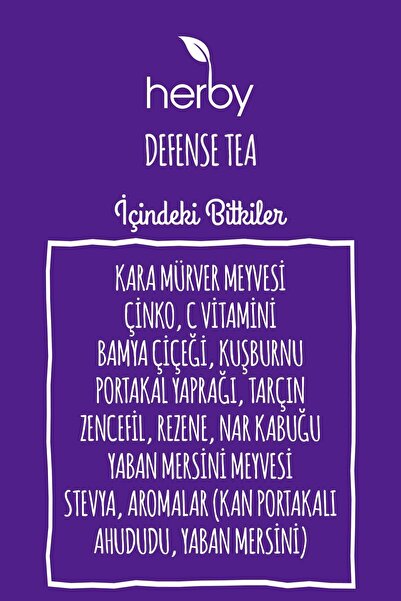 Herby Defense Tea Kara Mürver Bitki Çayı 2'li Paket