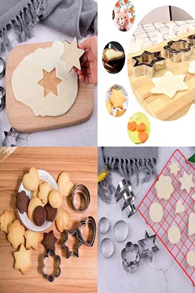 Hyd Pastry Cookie Shaping Cream Piping Bag Set 3 Cookie Cake Mold 3 Steel Tip Piping Bag