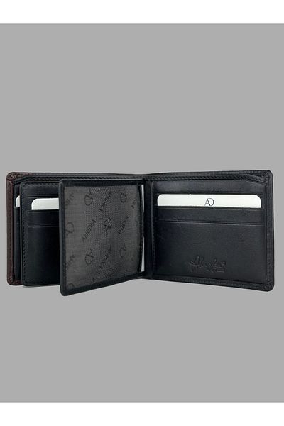 Ahıska Deri Ahıska Men's Leather Wallet with Urinal Garnish 021