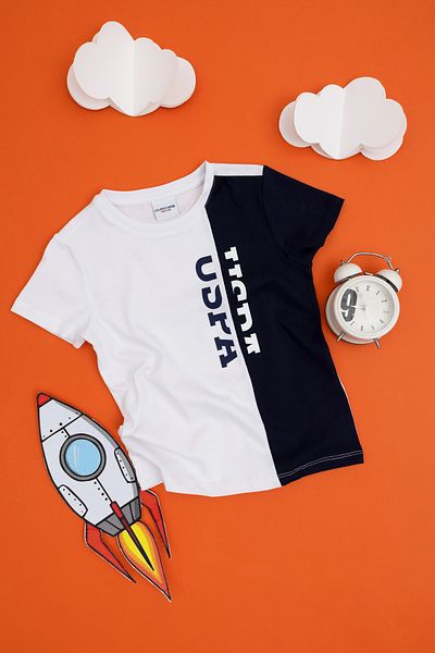 U.S. Polo Assn. Tricou cu gât crew albastru bleumarin pentru băiat - 50284889 -VR013