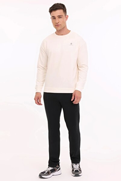 lumberjack Ανδρικό φούτερ - Mb Sn75 Basic C Neck, 0 Γιακά, Εκρού