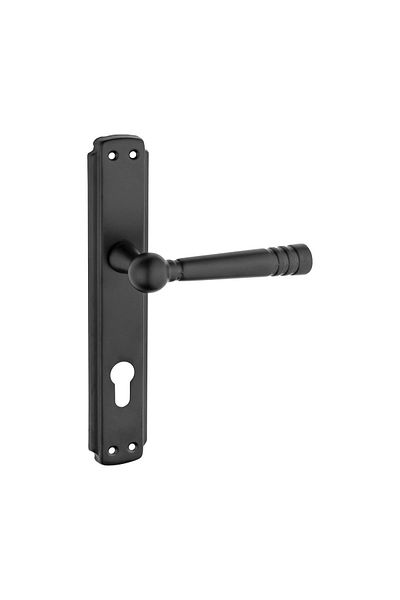 Yale Ottoman Luxury Matte Black Mirrored Yale Steel Door Handle 1 Set Circle Entrance Door Handle