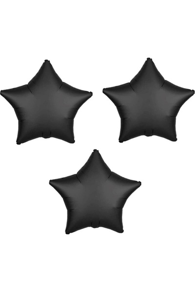 parti uzmanı بالون ستار فويل - 3 قطع أسود