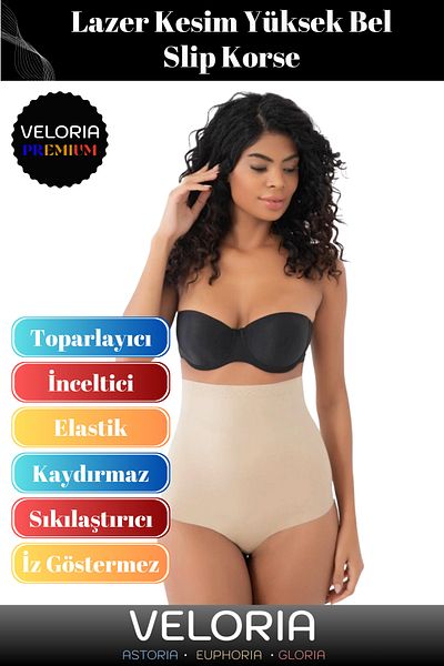 Veloria Premium Series Non-Slip Non-Slip Firming Shaping Laser Cut High Waist Slip Corset