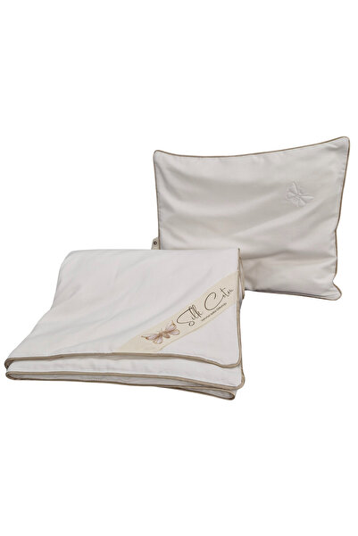 Hansaf %100 İpek Yorgan ve Yastık Seti Tek Kişilik - Yüksek Yastık - Tek Kişi...