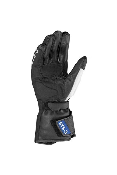 Spidi Sts-3 Black Blue Leather Gloves