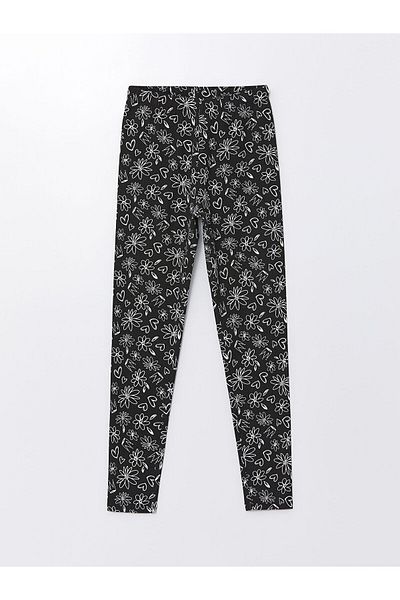 LC Waikiki Lw - Girl's Floral Tights with Elastic Waist