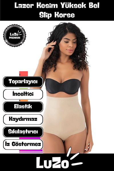 LuZo Premium Series Non-Slip Non-Slip Firming Shaping Laser Cut High Waist Slip Corset