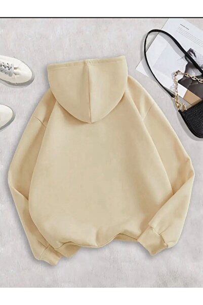 caddekombin Φούτερ με κουκούλα με τσέπη με στάμπα παλάμης