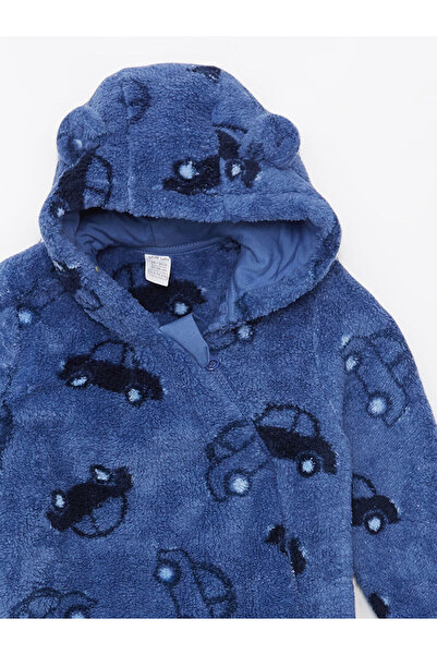 LC Waikiki Lw – Chlapecký plyšový overal s kapucí (0–12 měsíců s botičkami, 12 měsíců bez botiček)