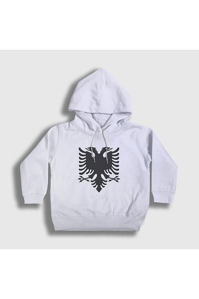Presmono Λευκή Αλβανία Αλβανία Σημαία Unisex Παιδική φούτερ - Κουκούλα, 494919 ττ