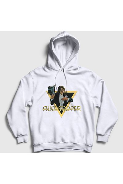 Presmono Φούτερ Alice Cooper White Hooded - Unisex 500550 ττ