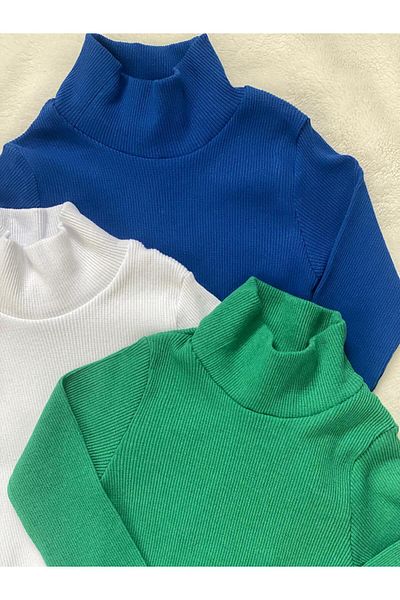 Wearflawless Γυναικεία πλεκτή μπλούζα με μακρυμάνικο ζιβάγκο 3 τεμαχίων