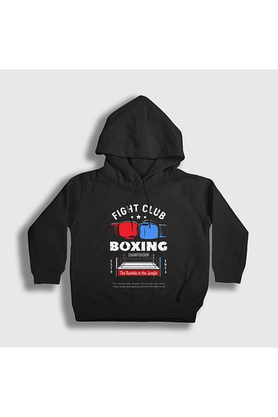 Presmono Черен унисекс детски подаръчен боксер - UFC MMA суитшърт с качулка 496137TT