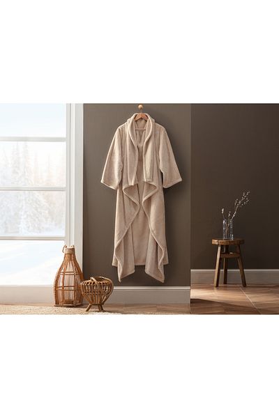 Madame Coco Marla Wearable Beige Tv Blanket