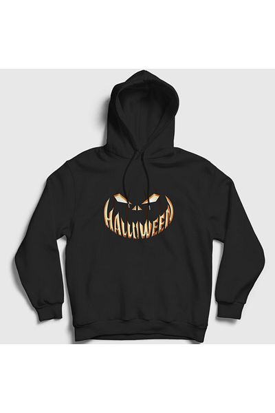 Presmono Unisex Μαύρο Smile Halloween φούτερ με κουκούλα 500891 ττ