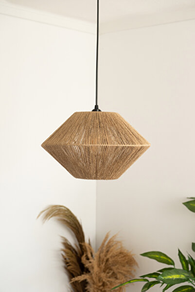 Mini Club Bohem Avize Rustik Rattan Avize Hasır Avize Jüt Avize El Yapımı Boh...