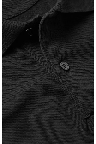 Tradinyom Ανδρικό μπλουζάκι με γιακά πόλο εφαρμοστό υφασμάτινο μαύρο γιακά πόλο