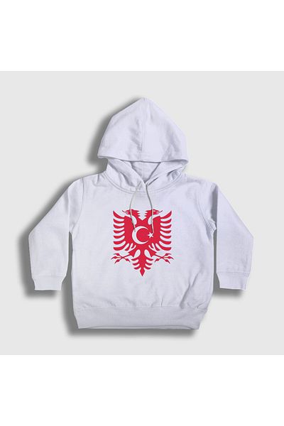 Presmono Λευκή Αλβανία Τουρκία Αλβανία Σημαία Unisex Παιδική φούτερ - Φούτερ με κουκούλα 495051 ττ