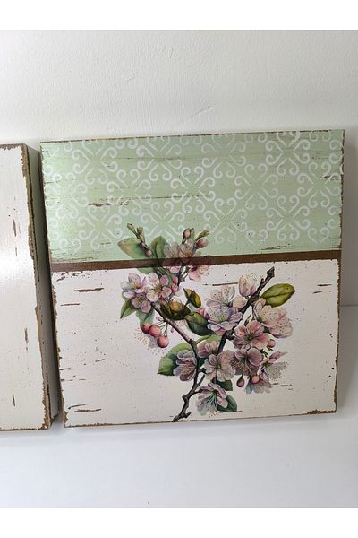 IremTasarimAtolyesi Wooden Panel 2-Piece Wall Decoration Products