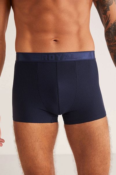 Kom Ανδρικά μπόξερ Luca Striped - Navy Blue