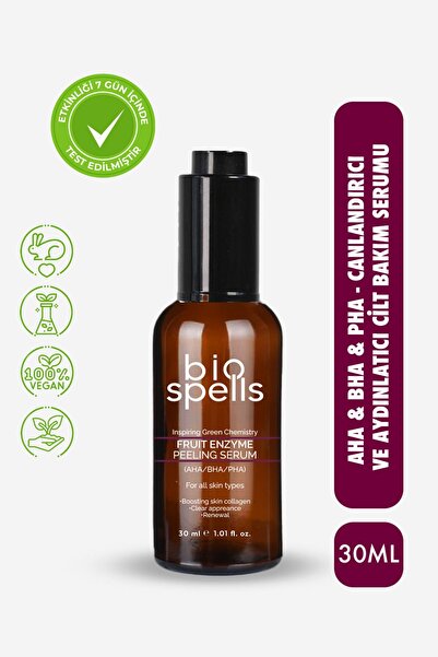 bio spells Fruit Enzyme Peeling Serum 30ml - Aha & Bha & Pha Canlandırıcı & A...