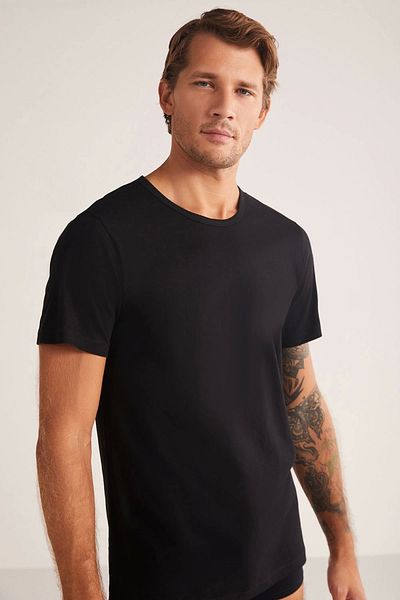Kom Hulio Crew Neck 2-Piece Men's Tshirt - Black