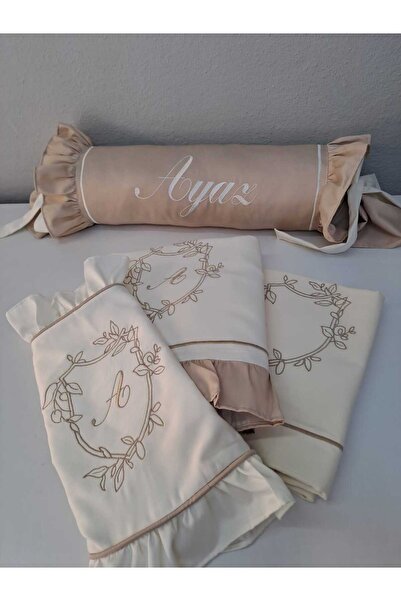 sevginaz çeyiz İSİMLİ BEBEK PİKE NEVRESİM SETİ