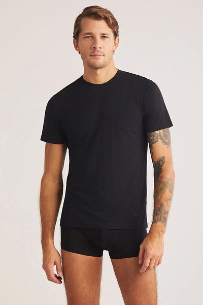 Kom James Crew Neck 2-Piece Men's T-Shirt - Black