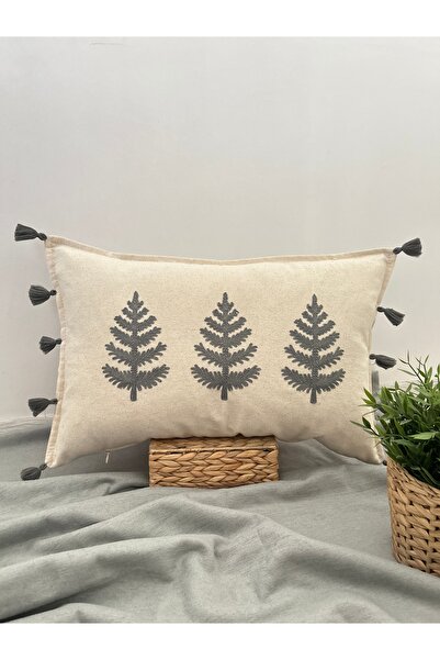 Pamuk Evim Linen 35X55 Size Laurel Model Decorative Throw Pillow Cover