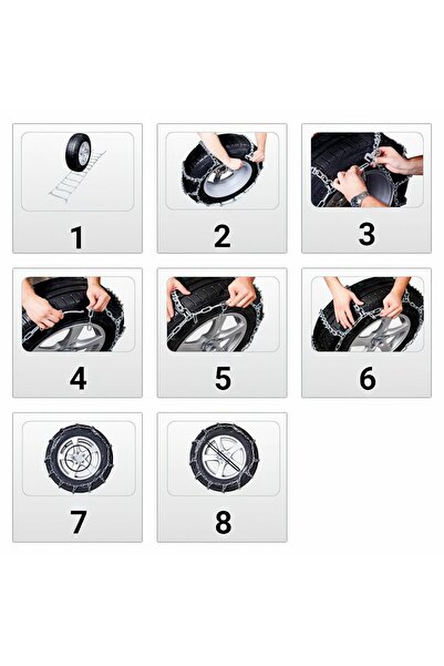 KNK Oto Lastik Kar Zinciri 185/65/r15 Merdiven Tipi Mahmuzlu Serme Suv Minibüs