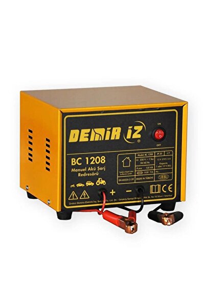 Demiriz BC1208 Tek Akü Şarj Cihazı 8A Redresörü (Çıkış Sigortalı)