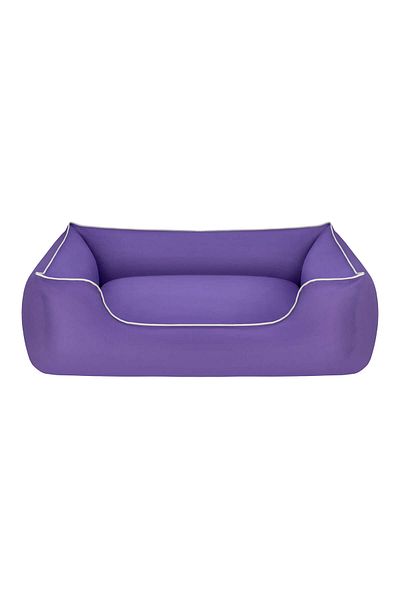 Pet Comfort Alpha Dog Bed Purple W White Piping L 105X85Cm Hnzrn
