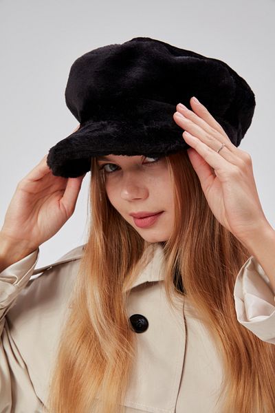 derikem Women's Plush Cap Newsboy Winter Hat