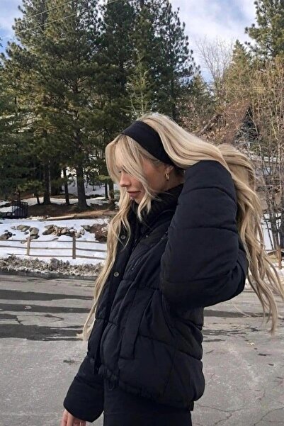 mylove Black Cotton Flexible Bandana Crown