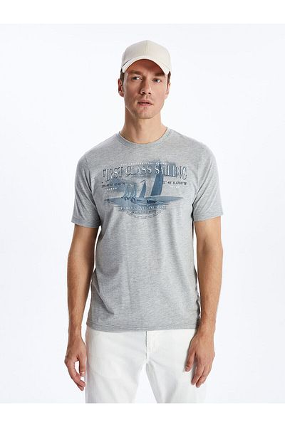 LC Waikiki LCW Crew Neck Short Sleeve Printed Combed Cotton Men's T-Shirt