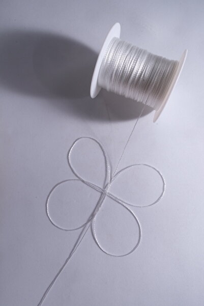 Eskişehir hobi sanat Rozariu alb - 0,6 mm, 100 metri, mărime unică, Ehswhite1...