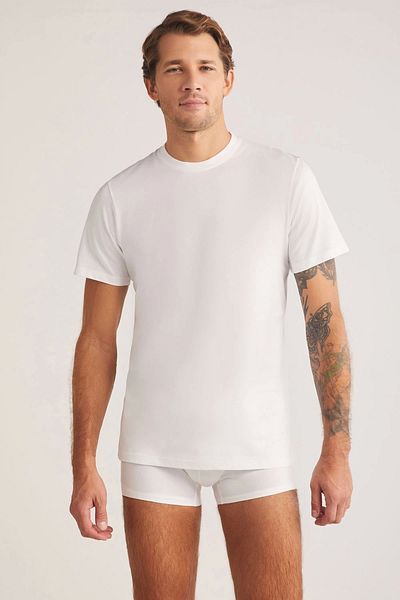 Kom Eduardo Crew Neck 2-Piece Men's T-Shirt - White