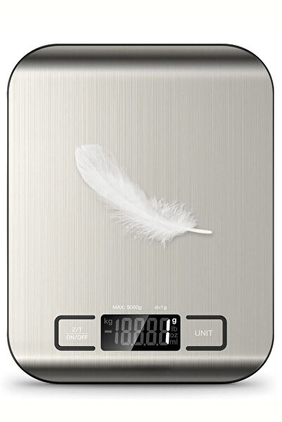 Lumisa Home Platin Mutfak Terazisİ Paslanmaz Çelik Yüzeyli Hassas Mutfak Tart...