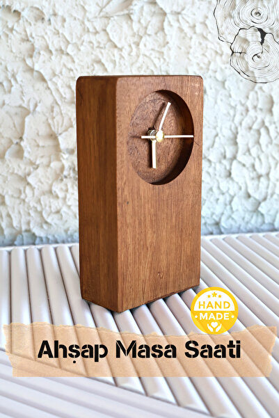 Asaf Atelier El Yapımı | Ceviz Ağacı | Ahşap Dekoratif Masa Saati | Hediyelik