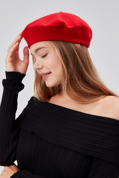 derikem Kep Kadın Sanatçı Ressam Şapkası Klasik Fransız Bere Moda Sanatçı Şapkası Bere Keçe Fransız Şapka