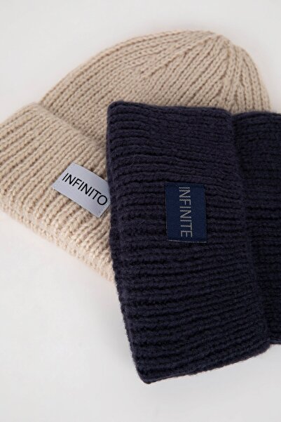 DeFacto Pánská 2dílná baret s potištěným štítkem Y7591Az24Wn